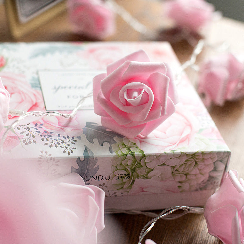 Cadena de luces para decoración de confesión de propuesta de San Valentín