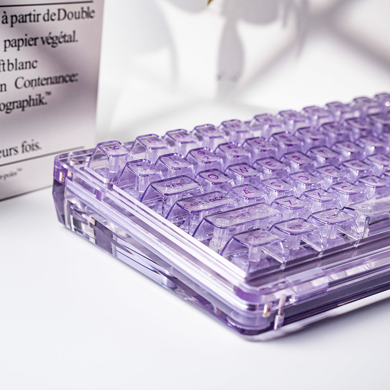 Clavier mécanique transparent Bluetooth sans fil tri-mode