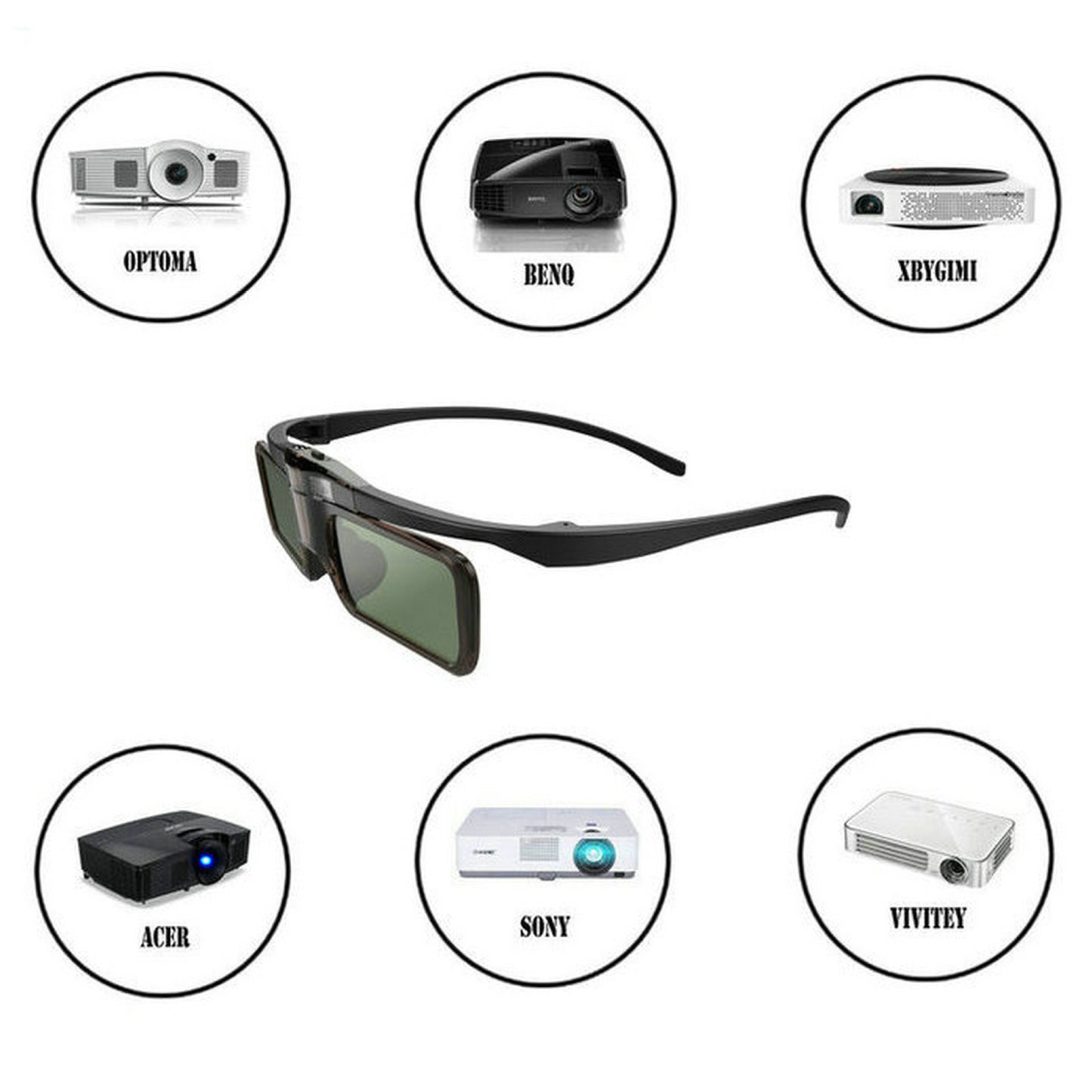 Home Theater Stereo Glasses Universal