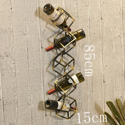 Modern And Simple Wall Hung Red Wine Rack