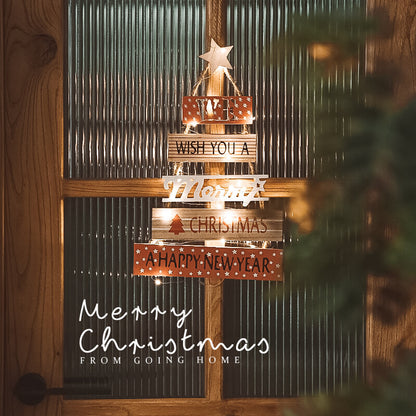 Listado de bendiciones navideñas en madera para decorar la pared