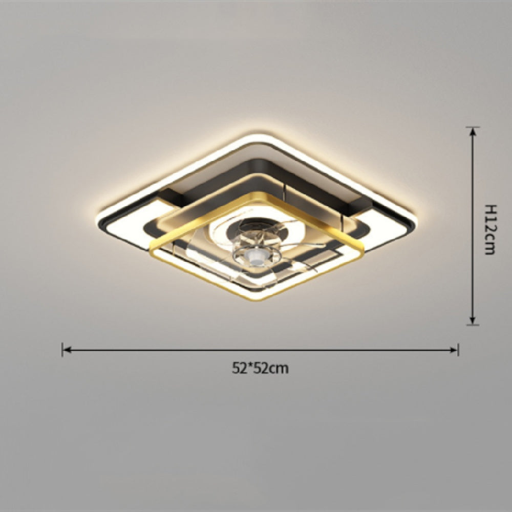 Ventilador de techo silencioso inteligente para sala de estar y dormitorio