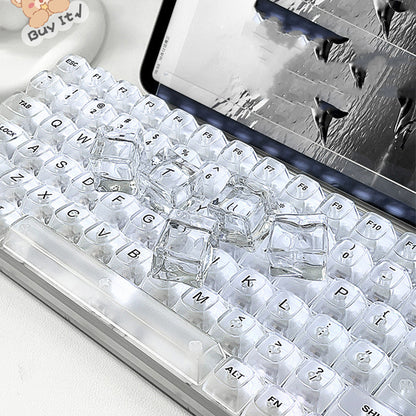 Transparent Bluetooth Wireless Tri-mode Mechanical Keyboard