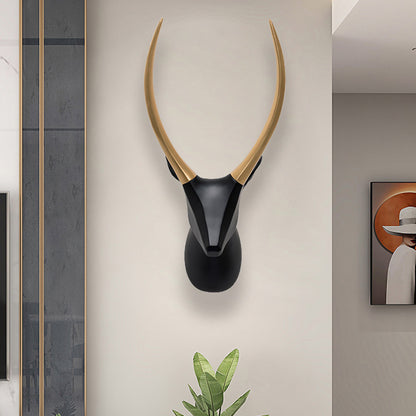 Colgante decorativo de pared con cabeza de caballo, cabeza de ciervo creativa para sala de estar