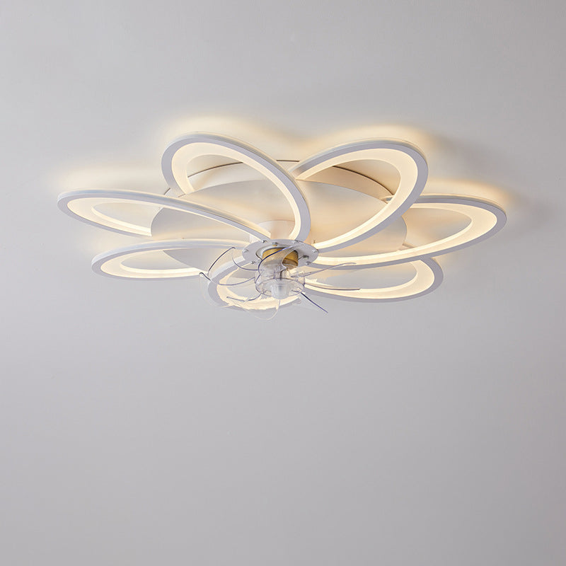 Lumière de salon simple et moderne, nouvelle lumière de ventilateur de plafond de chambre à coucher silencieuse