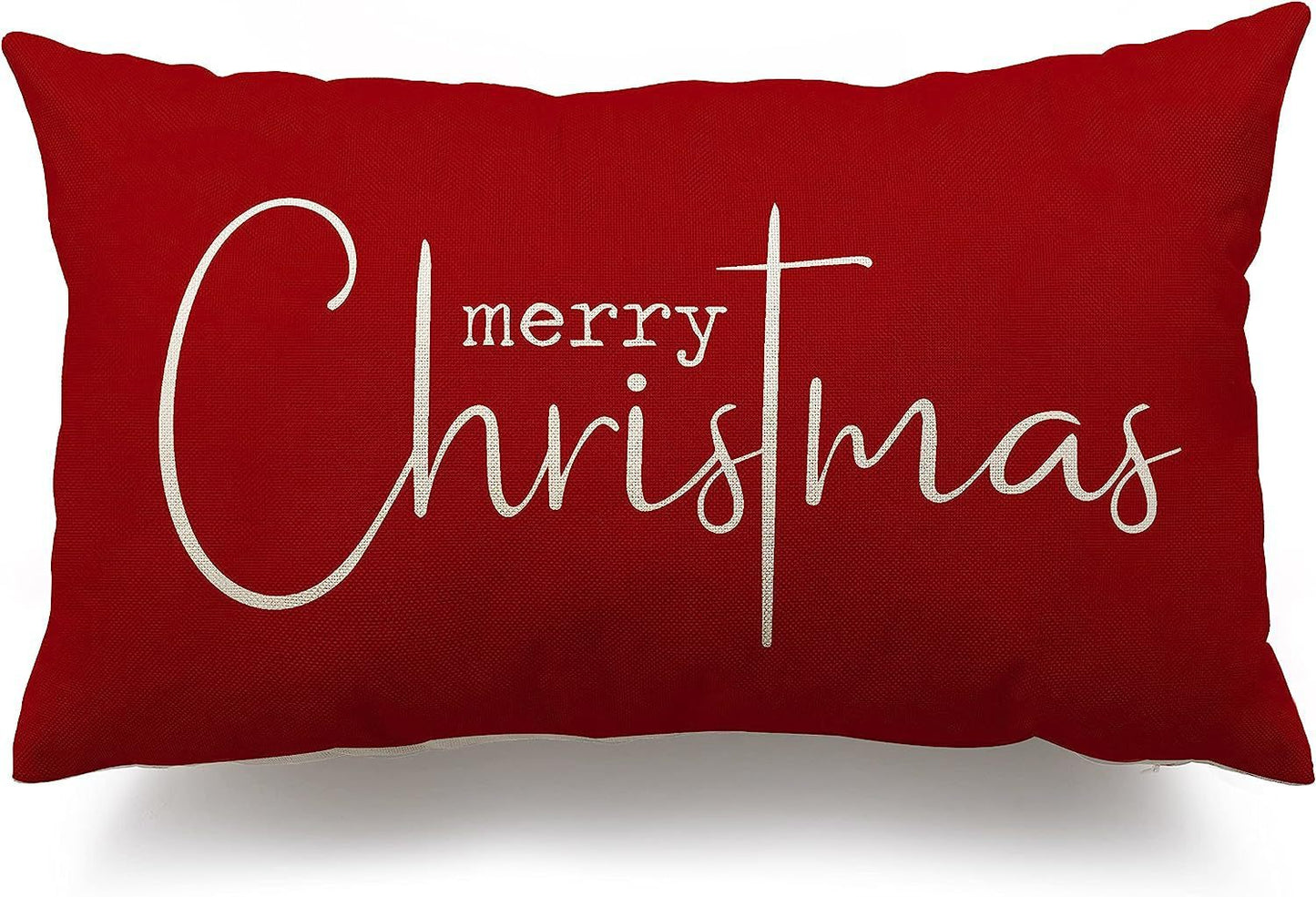 Christmas Simple Linen Pillow Cover Home Sofa Decoration