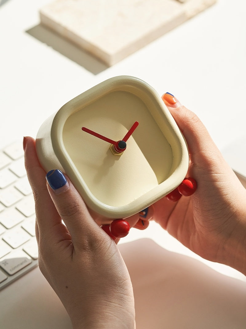 Reloj de mesa Preciosa decoración de mesa de madera para sala de estar y dormitorio