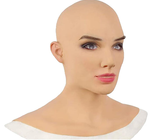 Halloween Cosplay Costume Mask Latex Bald Beauty