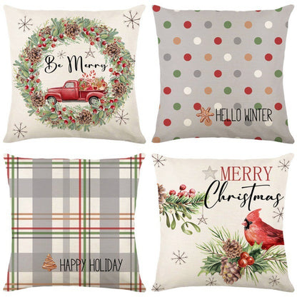 Home Christmas Decorative Printed Pillowcase