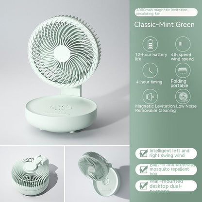 Table pliante suspendue au mur de cuisine domestique, ventilateur électrique