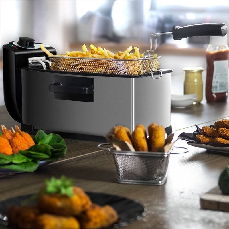 Friteuse électromécanique pour frites domestiques 3L