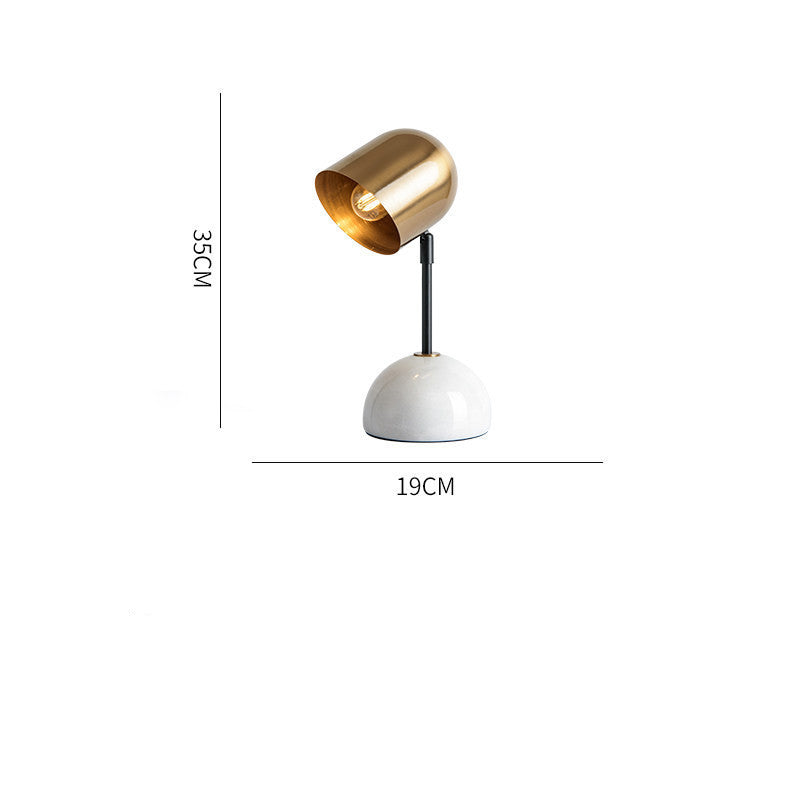 Simple Marble Metal Model Hotel Table Lamp