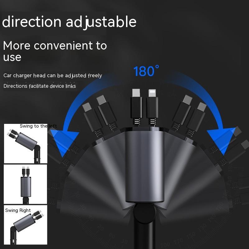 Chargeur de voiture en métal 100W, charge Super rapide, allume-cigare USB et adaptateur TYPE-C