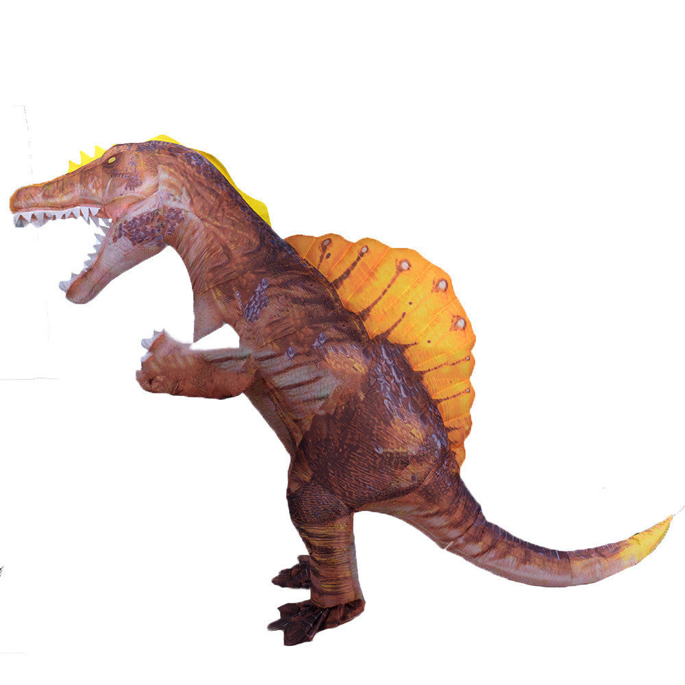 Traje inflable para fiesta de Halloween, dinosaurio inflable