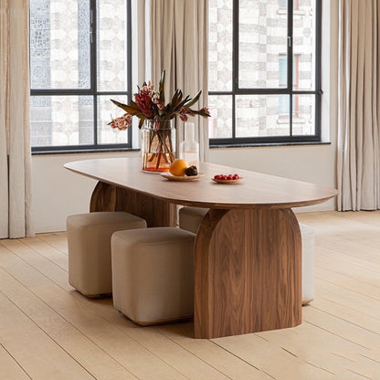 Table à manger et chaises simples en bois massif pour la maison