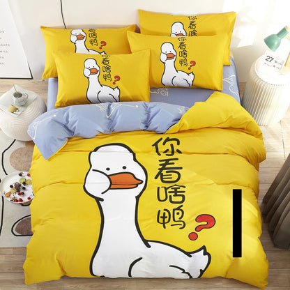 Drap de lit pour enfants, housse de couette, drap de lit, dessin animé mignon, textile pour la maison