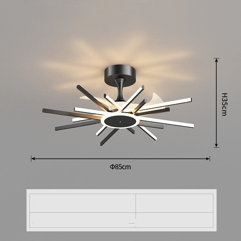 Nordic Light Luxury Living Room Fan Lamp Simple New Style