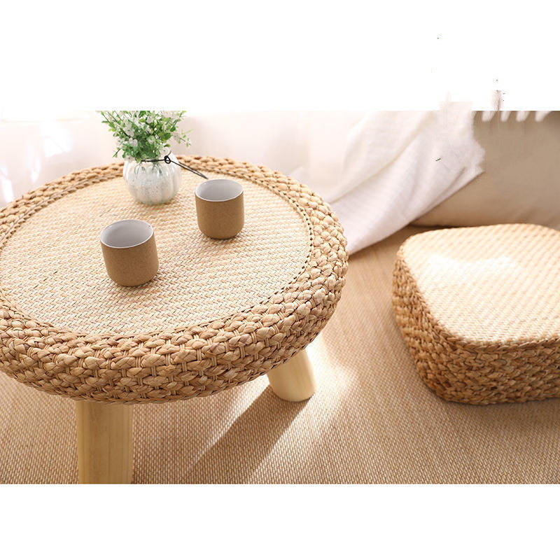 Handmade Rattan Round Bay Window Coffee Table