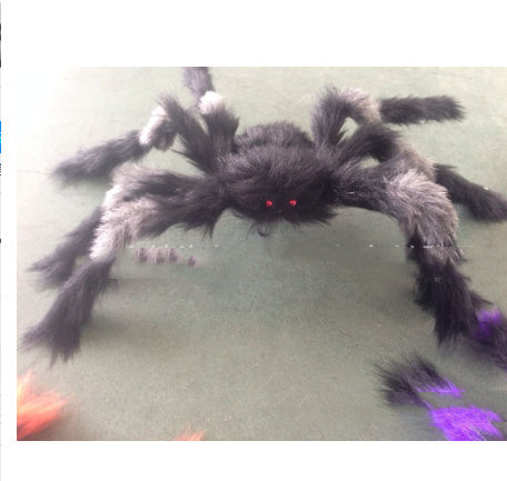 Accesorios de decoración para casa embrujada con simulación de araña de peluche