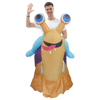 Halloween Dress Up Riding Snail Inflatable Clothing Outfit Party Funny Makeup Costume Props