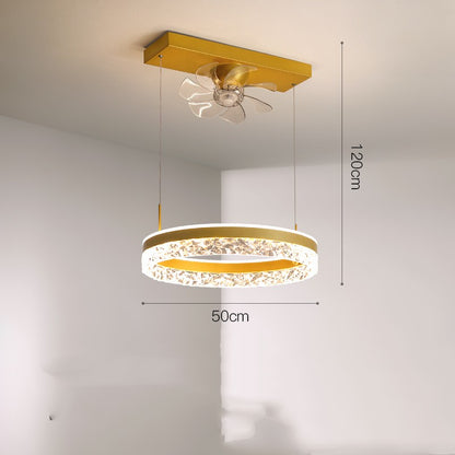 The New Ceiling Light Invisible Fan Scandinavian Light Luxury Ceiling Fan Light