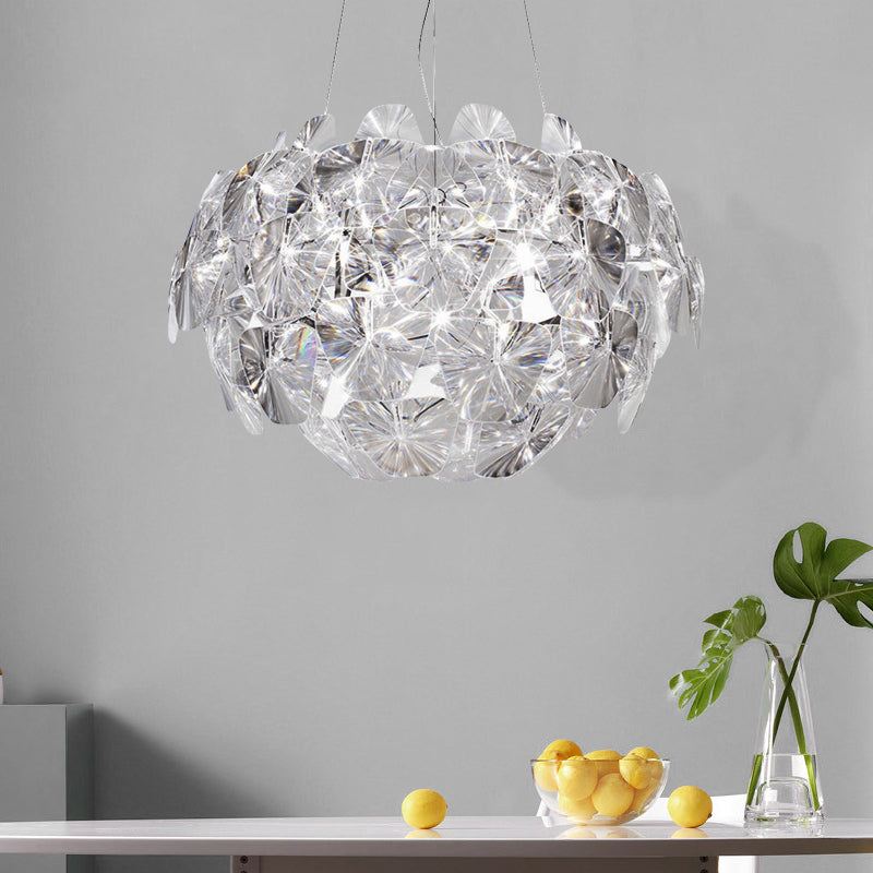 Lustre pomme de salon en acrylique LED