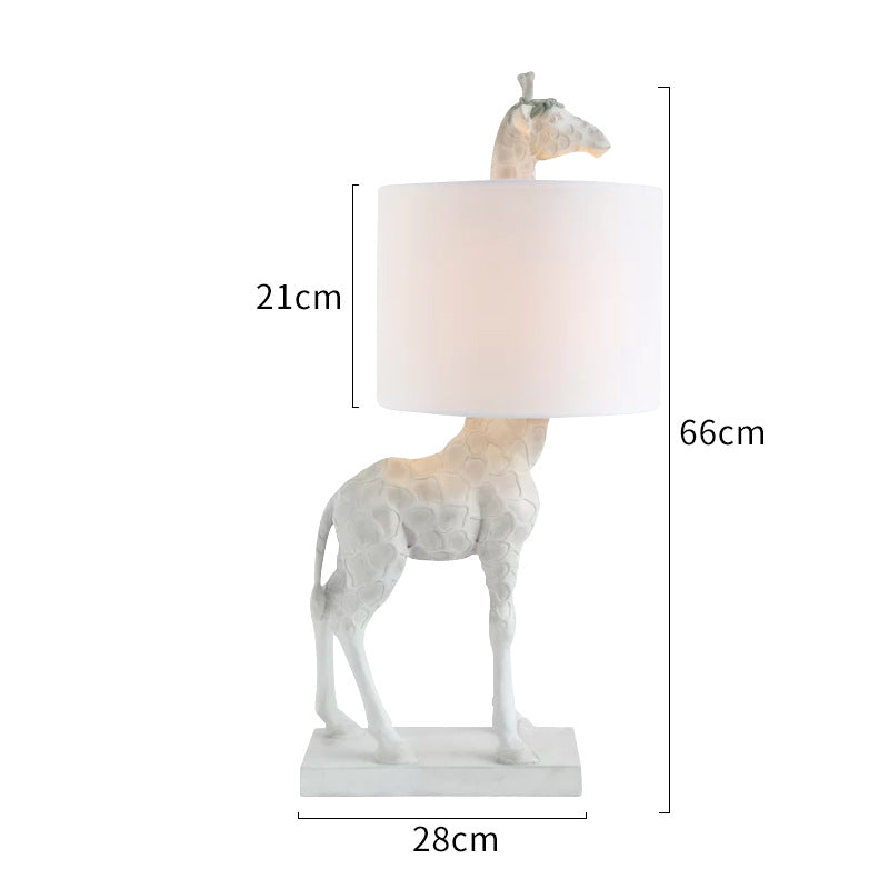 Lampe de table girafe de chevet de chambre à coucher d'étude