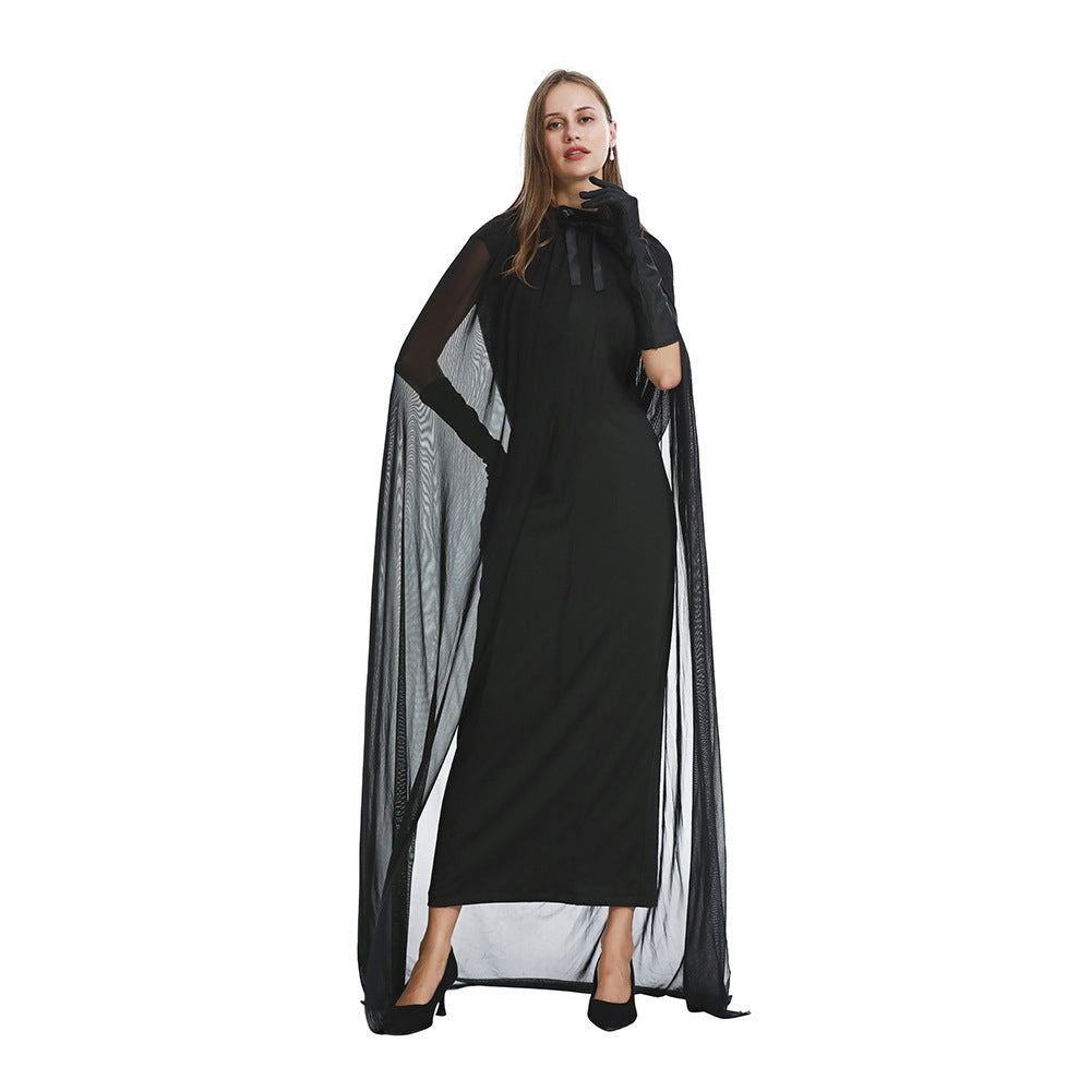 Halloween Vampire Witch Mesh Cloak