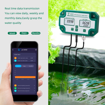 Instrumento de prueba multifunción con WiFi, detección en línea, pantalla Digital, PH, TDS, temperatura, EC, medidor de salinidad a base de ácido