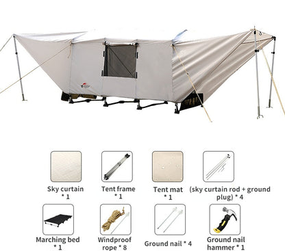 Outdoor Camping Off-site Two-person Tunnel Folding Tent