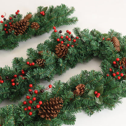 2.7 M Rattan Encryption With Pine Cones Christmas Decorations