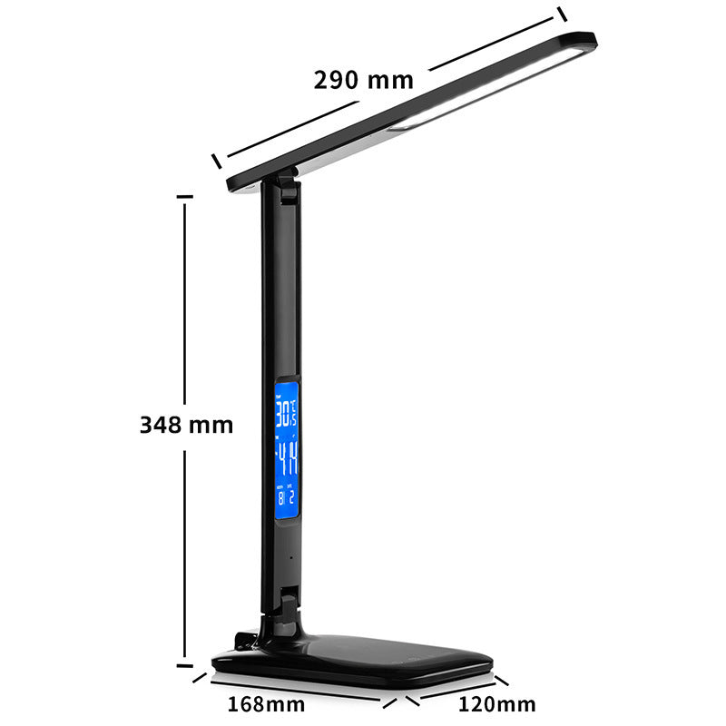 Folding Table Lamp With Calendar Clock