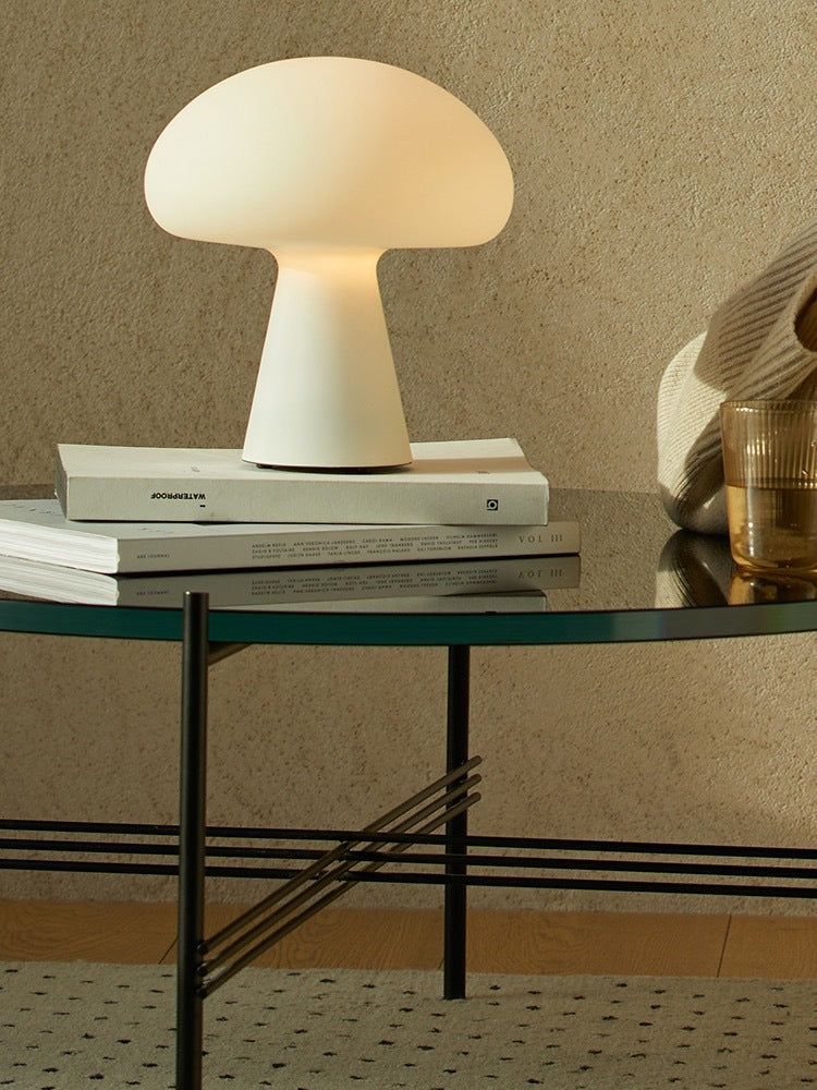 Lampe de table champignon de style crème chargeant la lumière d’ambiance à gradation