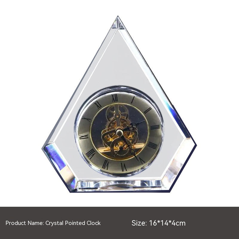 Reloj de cristal Adorno mecánico Decoración suave