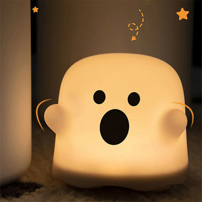 Décoration d'intérieur en silicone veilleuse lampe de table de chevet LED lampe à capteur tactile pour filles chambres salon décoration enfants cadeau d'anniversaire décorations d'Halloween