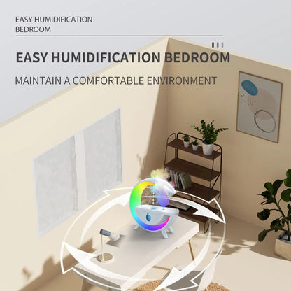 Pulvérisateur de gouttelettes d'eau RGB, humidificateur d'air Anti-gravité, veilleuse créative, diffuseur de brume pour la maison et le bureau, cadeau de noël, 350ml