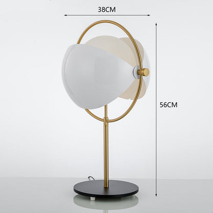 Lampe de table semi-circulaire réversible de luxe de lumière créative de personnalité