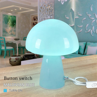 Black Technology Nordic Style Creative Lazy Induction Touch Children's Mushroom Lamp Bedroom Bedside Table Lamp