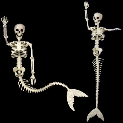 Cintre de squelette de poisson en forme de crâne d'Halloween, accessoires de chambre de simulation de posture fixe