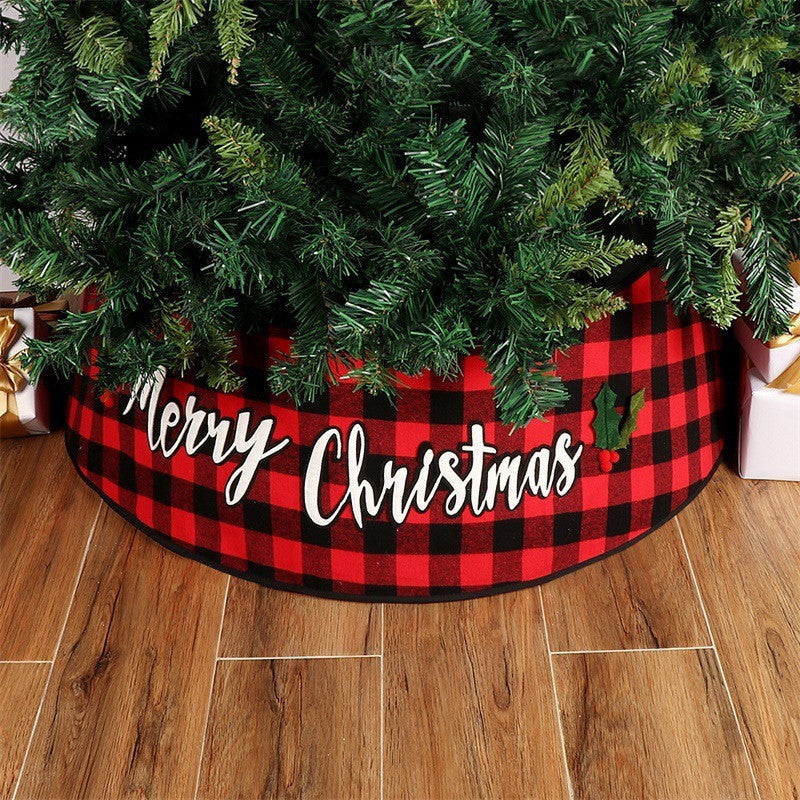 Christmas Tree Red And Black Plaid Apron Decorations