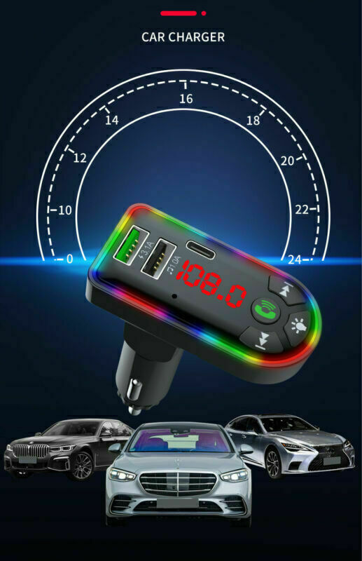 Voiture Bluetooth 5.0 lecteur MP3 transmetteur FM Radio 3.1A chargeur rapide adaptateur Lots