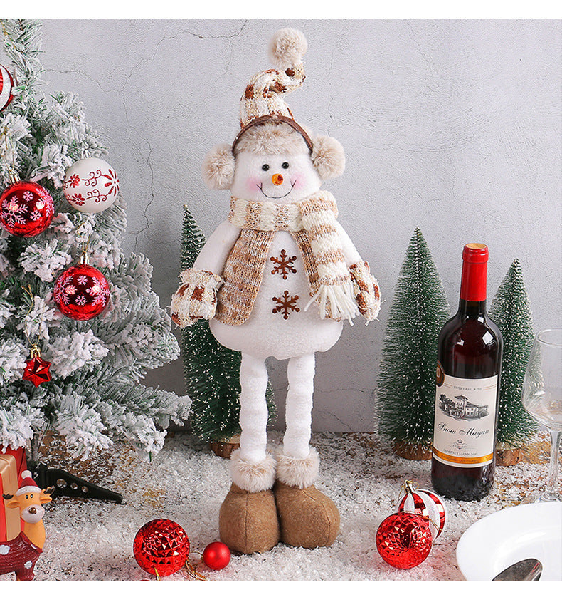 Muñeco de nieve retráctil para decoración de escaparates de Navidad