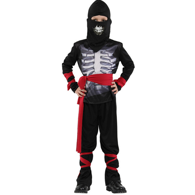 Halloween Children's Little Boy Costume Carnival Costumes Magic Play B- 0192 Skull