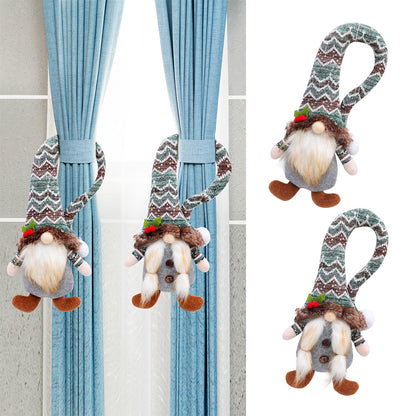 Nueva decoración navideña con hebilla para cortina de muñeca sin rostro, hebilla para cortina navideña para el hogar, accesorios decorativos 