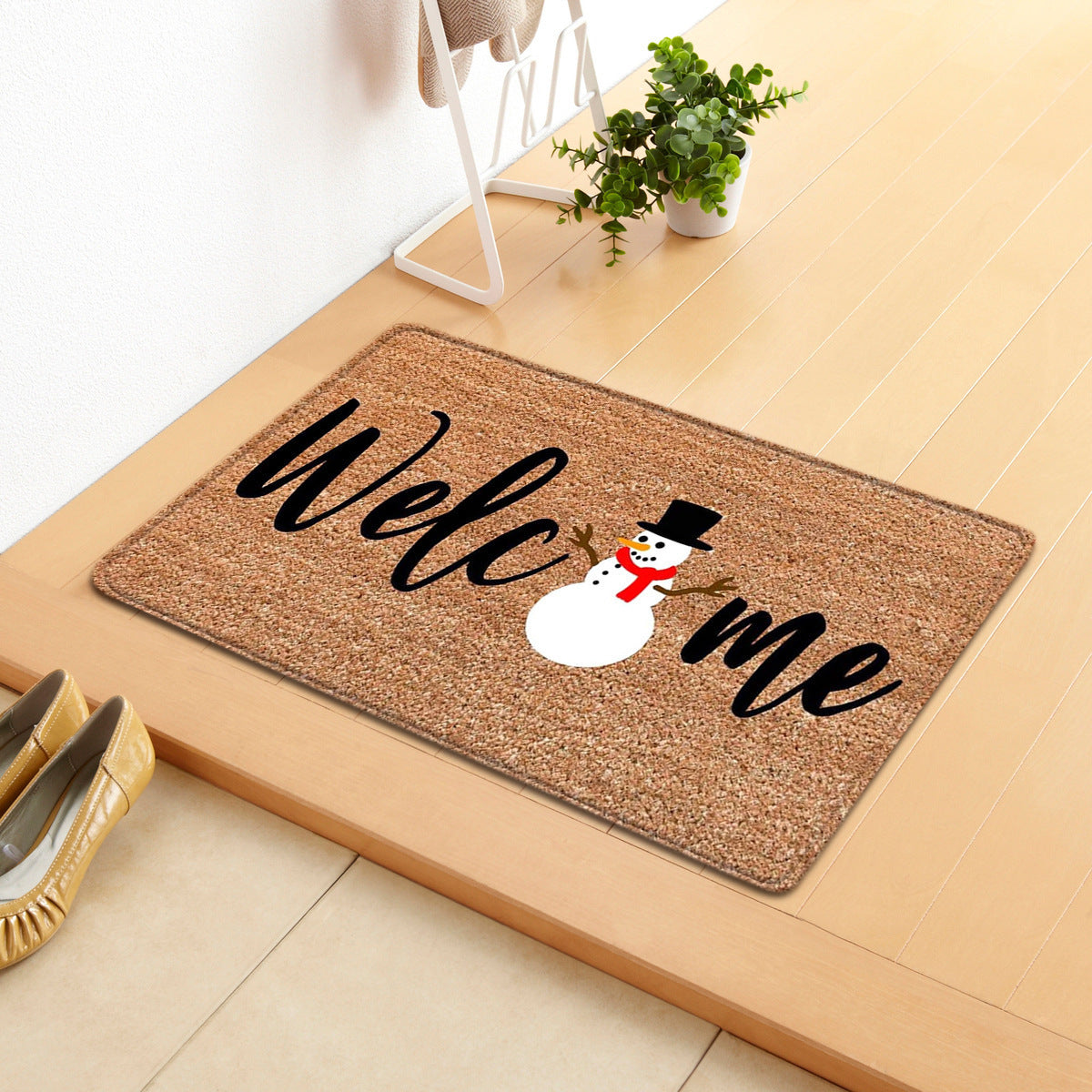 Letter Christmas Home Doormat Bathroom Kitchen Anti-slip Bedroom Living Room Absorbent Carpet