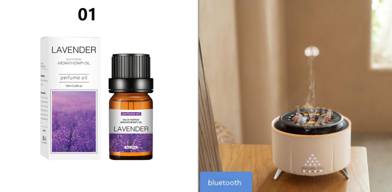 Humidificador de escritorio con difusor de aroma de llama de ruido blanco