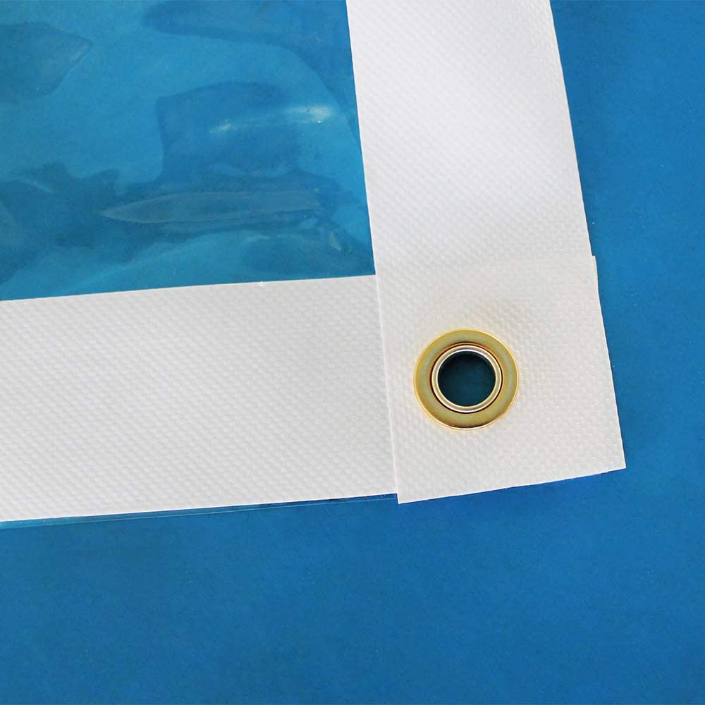 4 Size 400gsm Heavy Duty Waterproof PVC Transparent Tarpaulin Clear Tarp Glass Tarp Balcony Tarpaulin