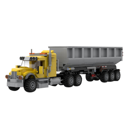 Dump Truck Trailer Engineering Vehicle Model Building Blocks Toy