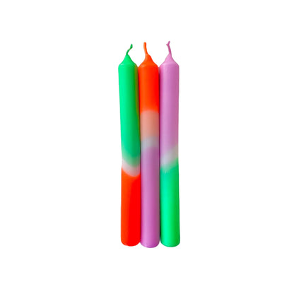 Design Spiral Handmade Colored Wax Neon Candles For Creative Gifts