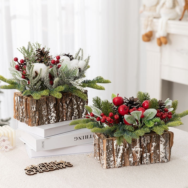 Árbol de Navidad de emulación de escritorio, adornos para el hogar, bonsái, paquete de celebridades de Internet, diseño de ventana de compras